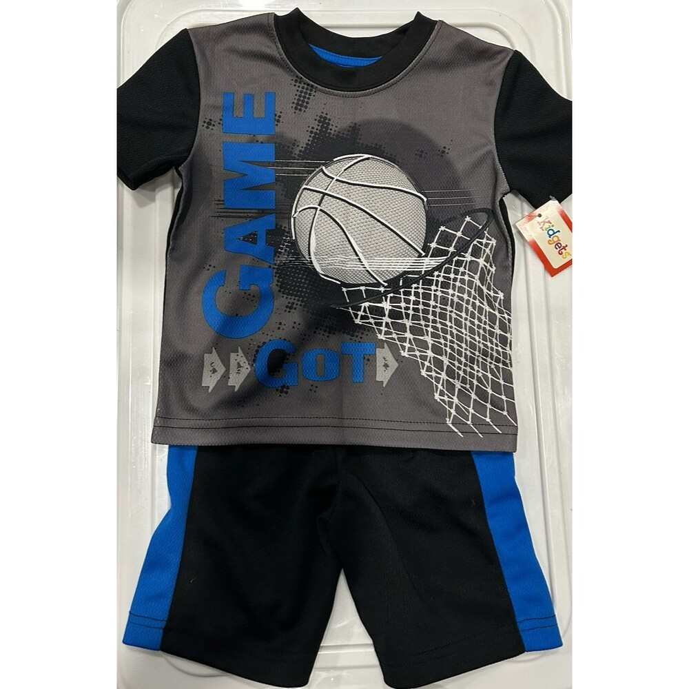 Kidgets Black Blue Gray Got Game Basketball Boys Shorts Outfit Size 18 Months